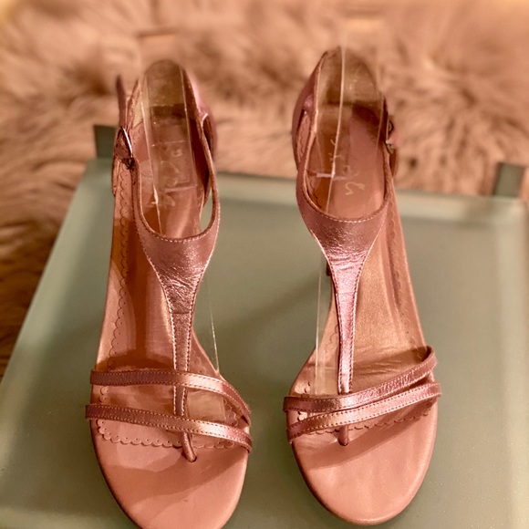 BCBG Metallic Pink Strappy Sandal - Picture 4 of 8